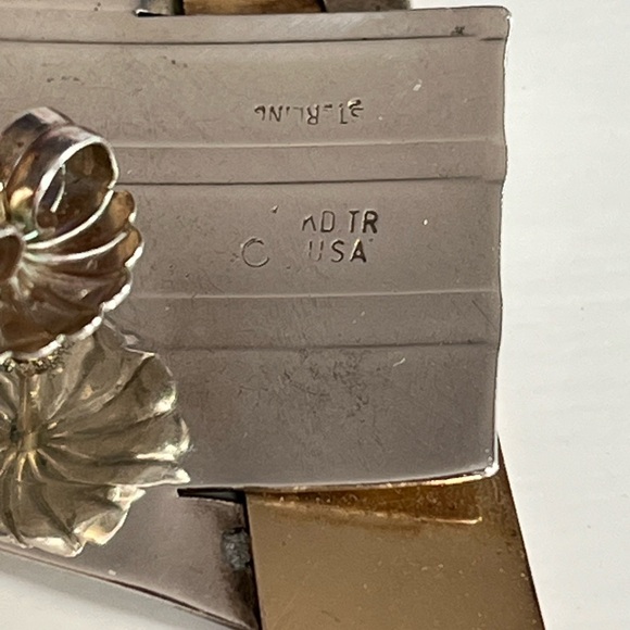 KDTR Kathleen Doyle Tom Reardon Modern Abstract Sterling Gold Tone Earrings - Picture 6 of 15